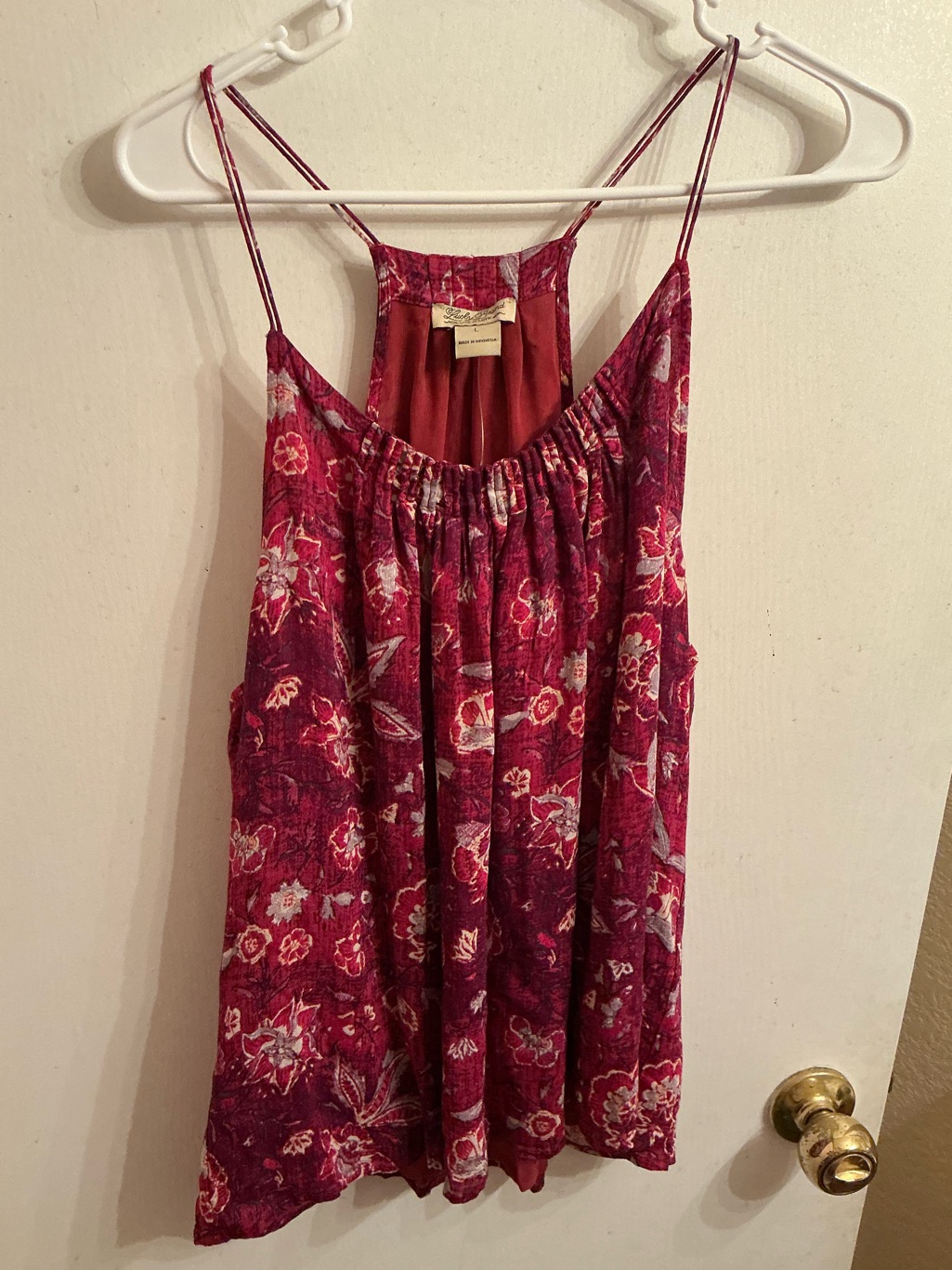 Lucky Brand Floral Spaghetti-Strap Tank Top - Pink Floral
